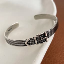 100% Solid 925 Sterling Silver Metal Bracelet for Women Vintage Handmade Simple Retro Chain Heart Bracelet Birthday Gift Party