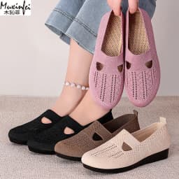 Women's Summer Shoes Breathable Flat with A Casual Women's Sneakers Comfortable Soft Sole Large Size 36-43 Cheap Shoes Clearance
