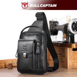 BULLCAPTAIN Men Multifunction Anti Theft Shoulder Bag Man Crossbody Cross Body Travel Sling Chest Bags Pack Messenger Pack