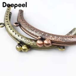 2/5/10Pcs Deepeel 10.5cm New Embossed Bead Metal Bag Handle Women Purse Frame Handbag Kiss Clasp DIY Sewing Brackets Accessories