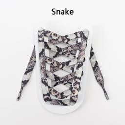 1Pair Animal Pattern Shoelaces Flat Sneakers Shoe Laces Tiger/Snake/Leopard Print Shoelace Outdoor Hiking Sports Shoes Strings