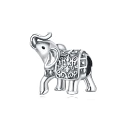 CYMYSS 925 Sterling Silver Charm Cute Animals Bead Elephant Pendant Fit Bracelets Necklace DIY Jewelry Making Party Gift