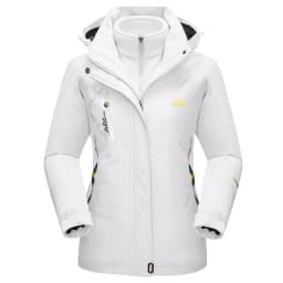 TACVASEN Womens 3 in 1 Winter Fleece Jacket Waterproof Ski Snowboard Jackets Work Rain Coat Outdoor Windbreaker Female Parka
