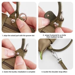 Cow Leather Bag Shoulder Strap Replacement Crossbody Adjustable Conversion Kit Fit for Longchamp Mini Pouch