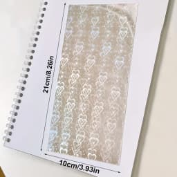 6pc Sparkling Laser Film Stickers - Love Laser Transparent Stickers - DIY Photo Mobile Sticker Decoration Scrapbook