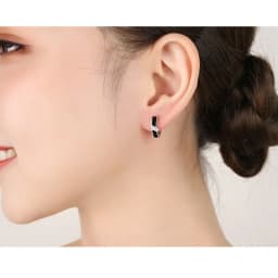 High-quality 925 Sterling Silver Earrings luxury 10mm Circle Zircon Hoop Earring for Grils Woman Wedding party Jewelry Gifts