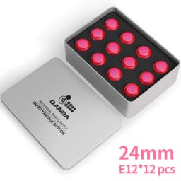 Qanba Gravity KS Mechanical Shafts Silent Pushbutton 24mm/30mm Arcade Button Snap-in (Boxed)