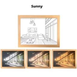 Creativity Night Light Simulation Gift Sunset Mood Photo Frame Lamp INS Anime Painting Led Lights Decoration Lighting