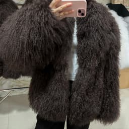 YOLOAgain 2025 Winter Warm Women's Real Mongolia Sheep Fur Jacket Plus Size 8XL Sheep Fur Coat