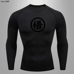 Goku Print Compression Shirts For Men Gym Workout Joging Fitness Undershirts Base Layer Quick Dry Aerobic Exercise Men Tops