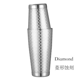 Stainless Steel Boston Shaker Bar Shaker with Different Surface Finish -2 Piece Cocktail Shaker, 15-Ounce and 25-Ounce