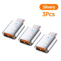 12A USB 3.0 To Type C Adapter LED OTG USB C Male to USB A Female Connector For iPhone 15 Tablet Notebook Android Phones Adapter