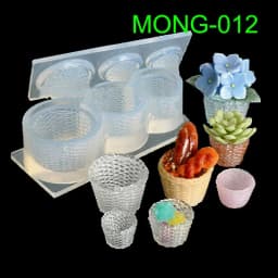 3D Real Mini Glass Bottle Drink Pan Pot Storage Box Silicone Mold Epoxy Resin Pendant Casting Mold DIY Jewelry Making Tools