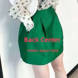 High Waist A-Line Skirt Half-length Elegant Style Commute Polyester Blend Hand Ironed Pleats Spring Collection Women's Fashion