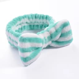 Stripe Polka Dots Leopard Coral Fleece Soft Headband Cross Top Knot Hairband Women Girls Wash Face Spa Headwear Hair Accessories