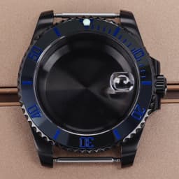 PVD Black NH35 40mm Men's Watch Case Sapphire For SUB Seiko NH35 NH36 NH38 NH34 Miyota 8215 ETA 2824 Movement Yacht-Master 20ATM