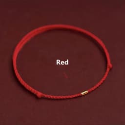 Hand Braided Red Rope Bracelet Copper Lucky Bead Hand Rope Couple Bracelet Simple Buckle Ethnic Original Female Accessory