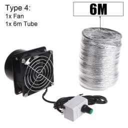 1Pcs Adjustable Speed USB Exhaust Fan with Pipe Duct Air Ventilation Fume Absorber Simple Mini Air Blower