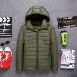 Men's down Cotton Jacket Spring Autumn Winter New Trendy Brand Lightweight Thickened Bread Coat Short Standard Fit Casual