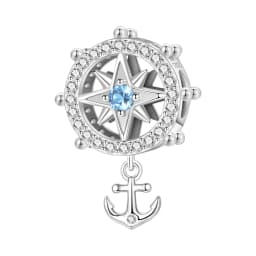 Blue Charm 925 Sterling Silver Ocean Pearls Betta Fish Pendant Birthday Party Gift for Women Bracelet Necklace DIY Beads Jewelry
