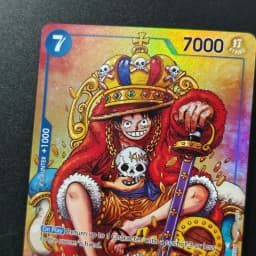 DIY Proxy One Piece TCG English P-043 Monkey.D.Luffy Convention Promo 2024 Blue Anime Game Collection Card Toy