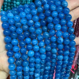 6 8 10MM Natural Stone Jade Chalcedony Round Multicolors Loose Beads For Jewelry Making Diy Charm Bracelets Necklace Accessories