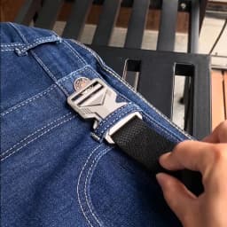 KOLBER New Silver Elastic Belt for Men Metal Buckle Quick Release 3.4cm Casual Belt Tight Woven Stretch Belt Tactical Girdle