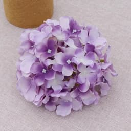 5PCS 54 Heads Silk Hydrangea Heads Artificial Flowers Heads with Stems Fake Hydrangea Flowers for Home Wedding Party Decoration