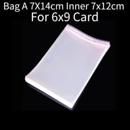50pcs 6x9cm Self-adhesive Plastic Cello Bag Earrings Display Necklace KeyChain Cards For DIY Making Jewelry Packaging Cardboard
