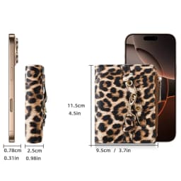 Baellerry Women's Leopard Short Wallets Pu Leather Wallets Vintage Female Coin Purse Large Capacity Hand Bag Card Holder