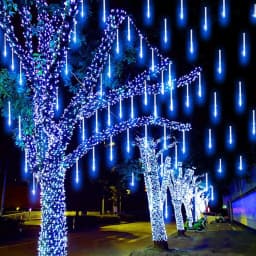 LED Meteor Shower Lamp Waterproof Snow Falling Raindrop Icicle Fairy Lights 50cm 8 Tubes Wedding Christmas Garland String Lights