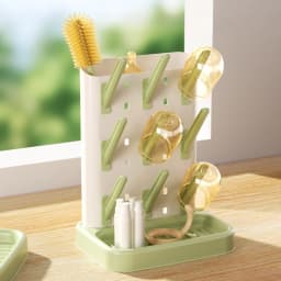 Baby Bottle Drying Rack Multi-layer Large Capacity Drying Stand for Cups Bowls and Accessories Space Saving Countertop Storage