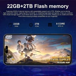 K-Touch 5G Smartphone 17 Pro Max 22G+2TB Cell Phone 7.3inch Full Display Mobile Phones Face Recognition 16+48MP Camera 5G Dual Sim 7800mAh Battery Android 15 Cellphones