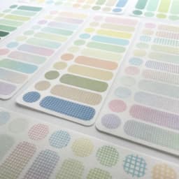 3sheets Ins Simple Solid Color Label Dot Sticker Planner Handbook DIY Basic Decoration Handmade Scrapbooking Supplies