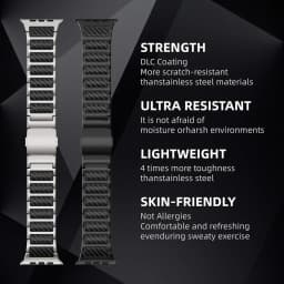 Magnetic Titanium Band For Apple Watch Ultra 3 2 1 Series 11 10 9 8 7 SE 6 Premium Carbon Fiber Texture Straps 42/44/45/46/49mm