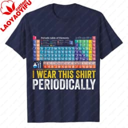 I Wear This Science Joke Casual Tee Tops for Chemists Periodically Funny Chemistry Periodic Table Pun Mens Graphic T-Shirts