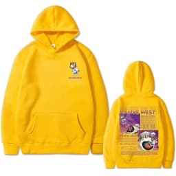 Kanye West Graduation Bear Double Sided Printed Hoodie Men Women Fashion Hip Hop Cool Sweatshirts Unisex Fleece Cotton Hoodies