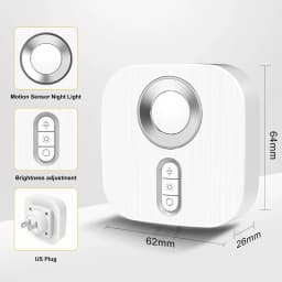 Wireless Motion Induce Night Lamp Smart Human Motion Sensor Night Light LED Dimmable Ultra-Quiet for Bedroom Hallway Bathroom