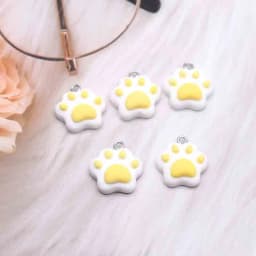 10pcs 20*22mm Mini Cartoon Cat Paw Charms For DIY Decoration Earrings Necklace Fashion Jewelry Accessories
