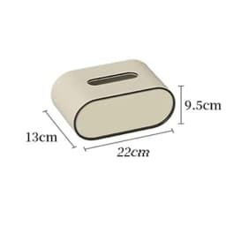 Light Luxury Paper Box High-end Living Room Creative Oval Leather Tissue Box Bedroom Desktop Napkin Storage Box Organization