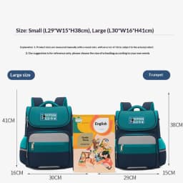 Children School Backpack, Spine Protective Waterproof Reflective Lightweight School Bag for Primary School Kids