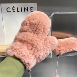 Women's Winter Warm Real Rex Rabbit Fur Gloves Good Elastic Ladies Fur Mittens Girls Outdoor Warm Natural Rex Rabbit Fur Mittens