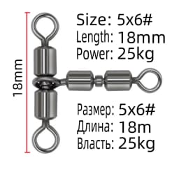 DNDYUJU 10pcs Fishing Swivels Solid Connector High Speed Double Rolling Triangle Joint Fishing Accessories For Fishing Hook