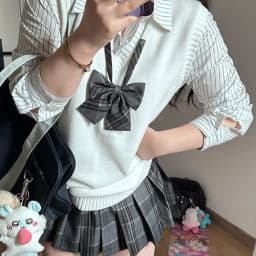 Japanese Black Gray Plaid Jk Skirts Y2k High Waist Pleated A-line Skirt for Women 2026 Summer New All-match Faldas Mujer