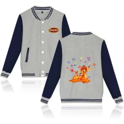 Bambi Varsity Baseball Bomber Jacket Men Women Hip Hop Harajuku Jackets Kids Boys Girls Single Coats