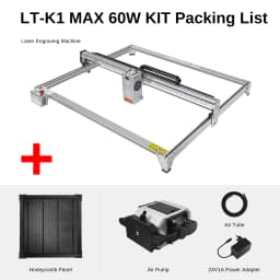 LASER TREE K1MAX Laser Engraver with 60W Laser Module and Air Pump Honeycomb Panel Engraving Cutting Machine Working Area 80x60
