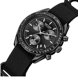 MEGIR Triple-eye Quartz Watch for Men's Nylon Braided Strap Waterproof Luminous Sports with Chronograph Fashion Wristwatch Male
