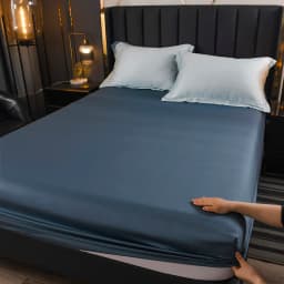 Natural Mulberry Silk Fitted Sheet Mattress Cover Queen King Size Customized Size Luxury High-End Silk Bedding Sheets