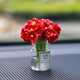 Ins Style Car Decoration Ornament Cute Simulation Plum Flower Vase Auto Dashboard Decoration Gadgets For Woman Car Accessories