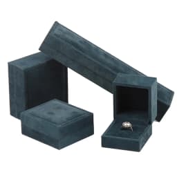 Good Quality Wholesale Velvet Jewellery Packaging Boxes Ring Pendant Necklace Bracelet Jewelry Gift Display Case